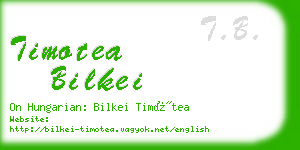 timotea bilkei business card